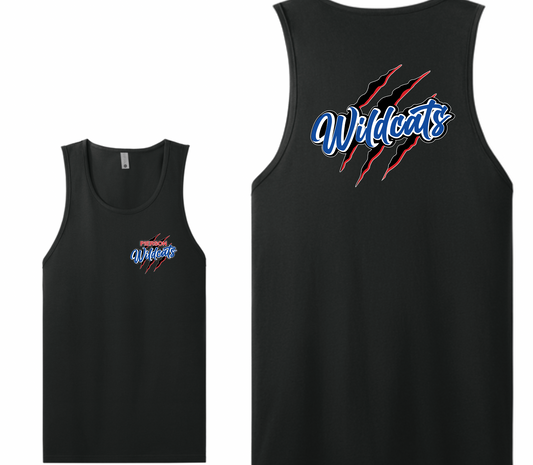Pierson Wildcats Tank Top – Black, front and back
