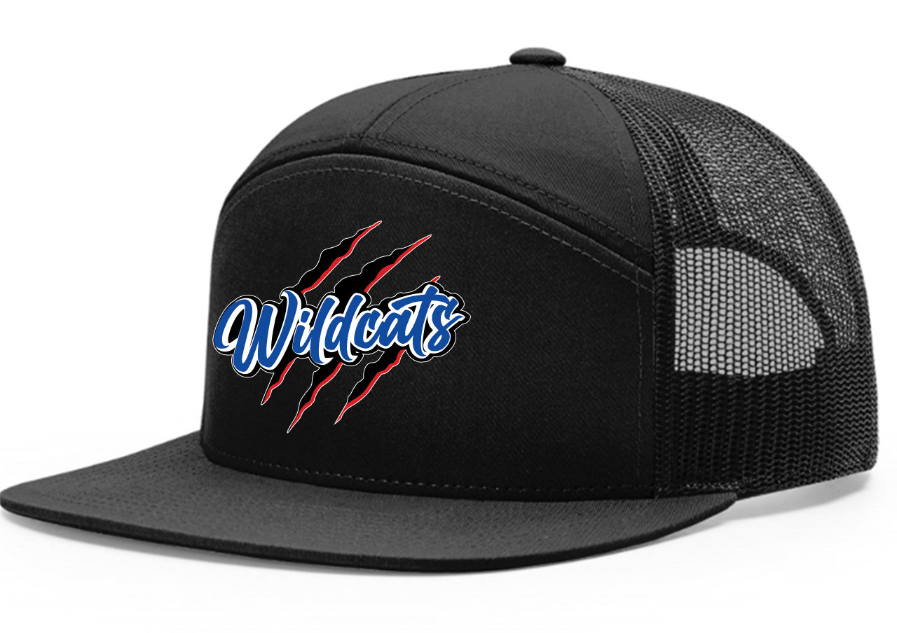 Wildcats Richardson 7-Panel Trucker Hat – Black / Black