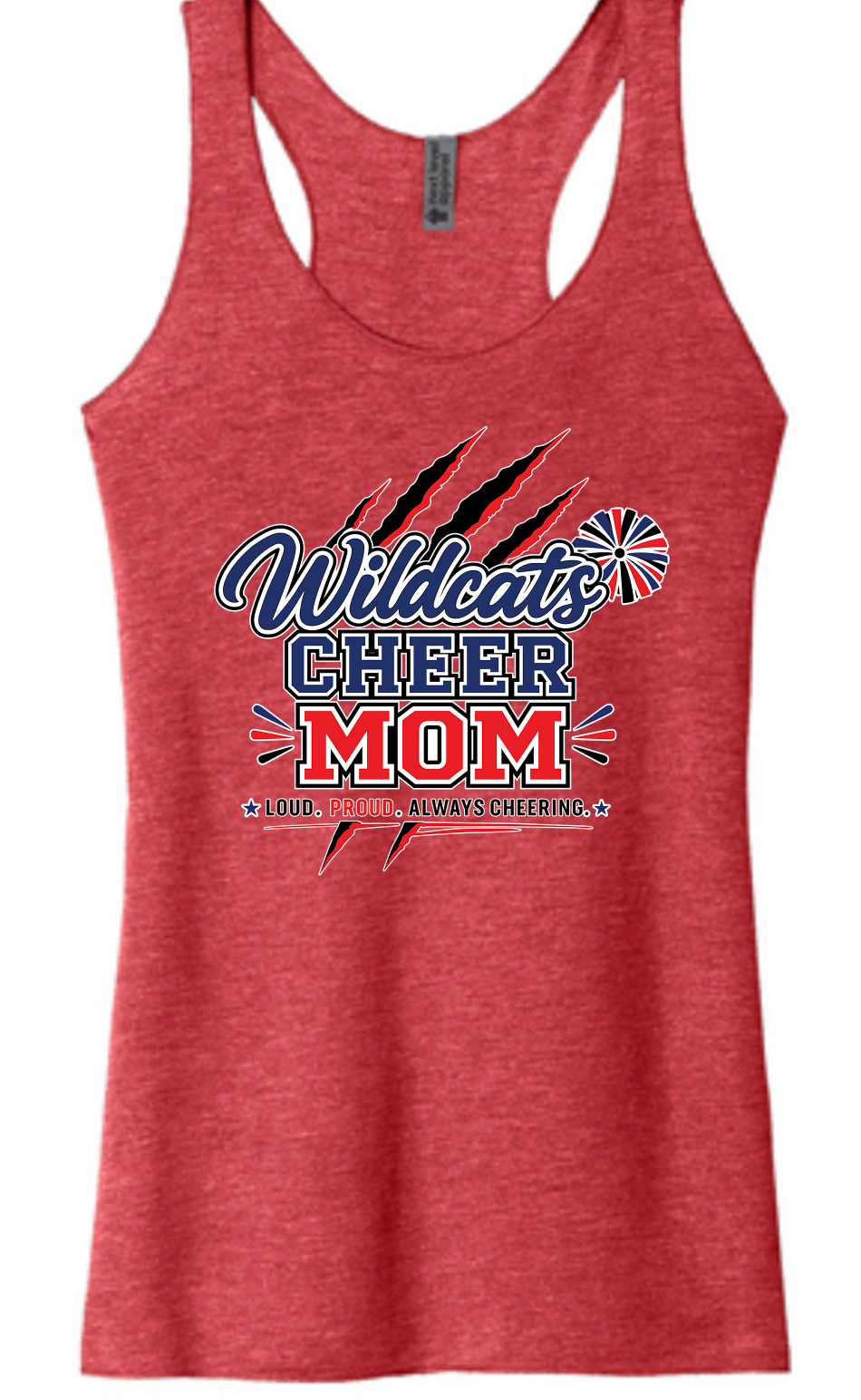 Pierson Wildcats Cheer Mom Racerback Tank – Red