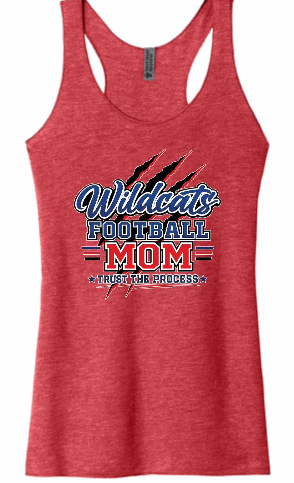 Pierson Wildcats Football Mom Racerback Tank – Red