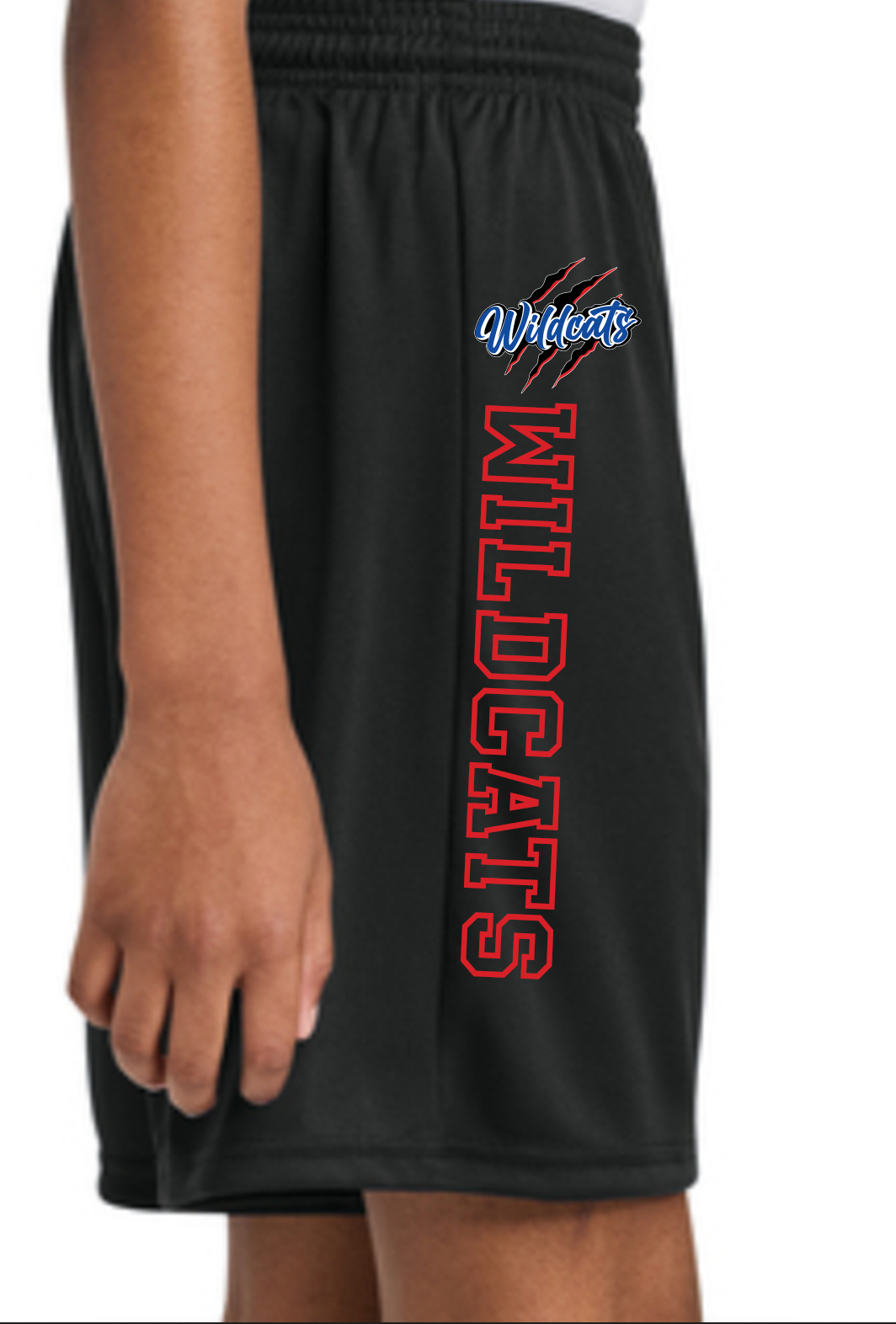 Youth Cooling Performance Wildcats 6" Short – Black