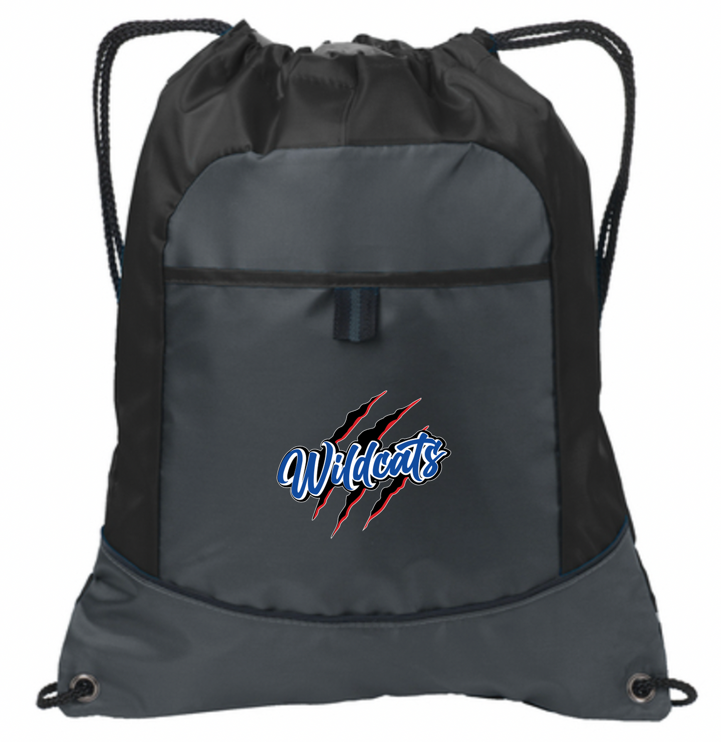 Wildcats Port Authority Pocket Cinch Pack – Grey/Black