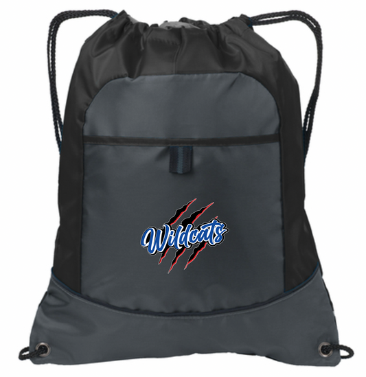 Wildcats Port Authority Pocket Cinch Pack – Grey/Black