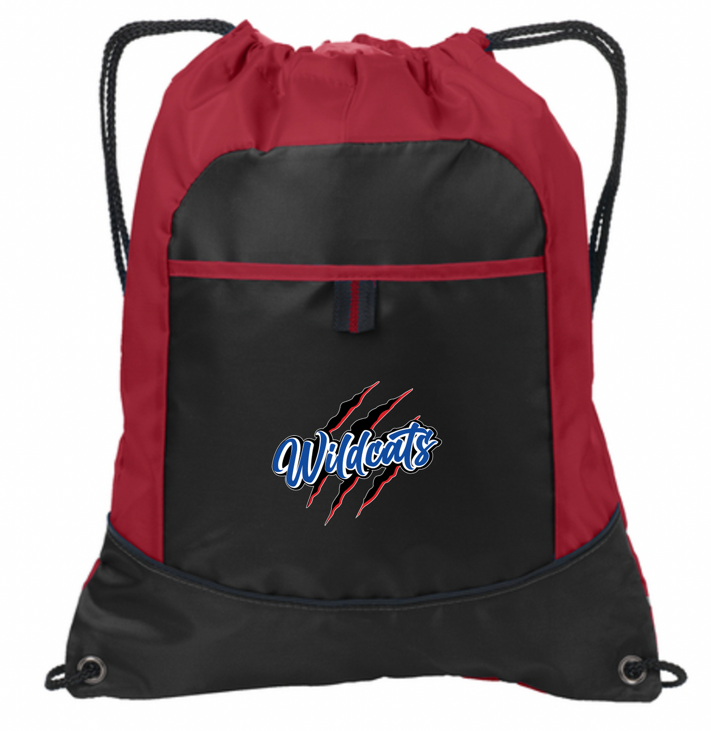 Wildcats Port Authority Pocket Cinch Pack – Red/Black