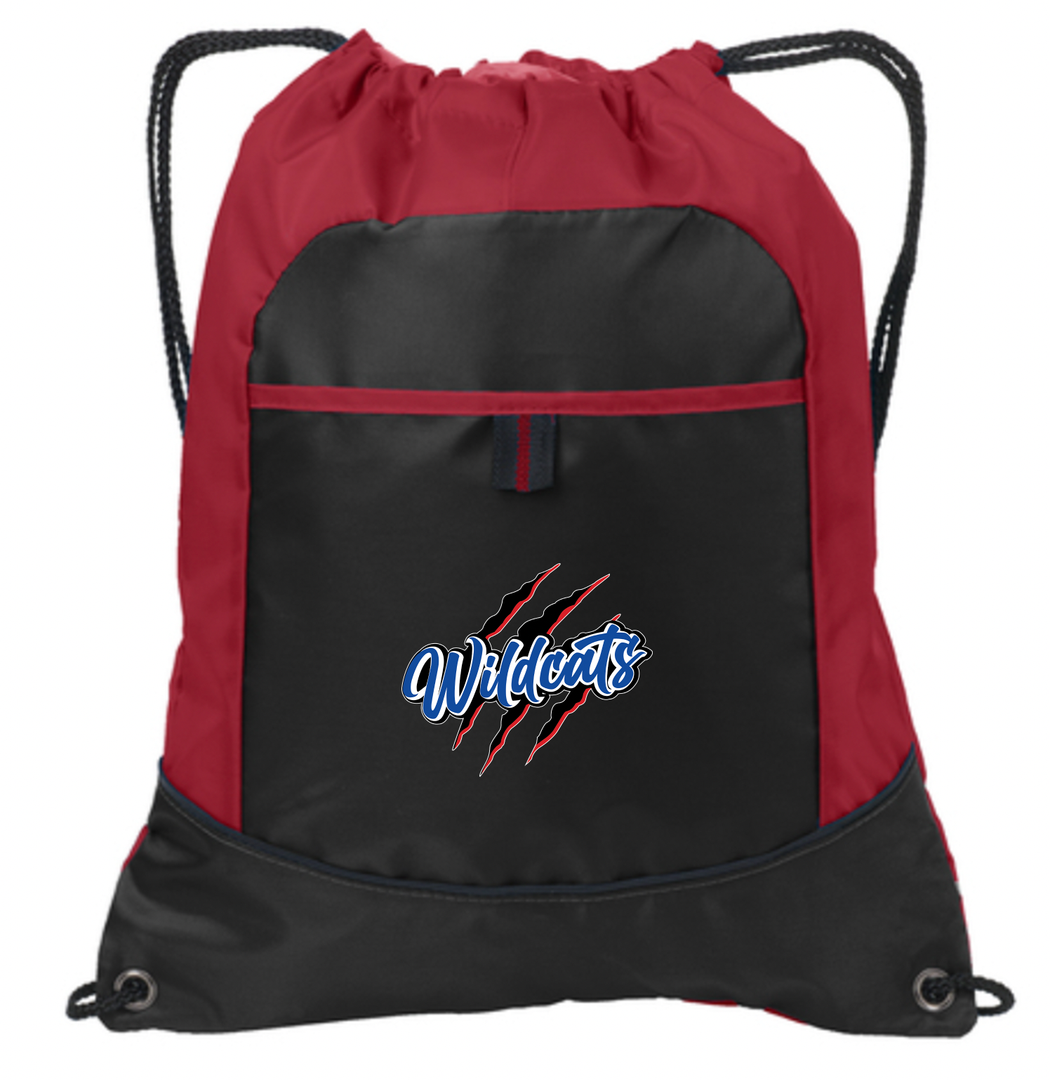 Wildcats Port Authority Pocket Cinch Pack – Red/Black