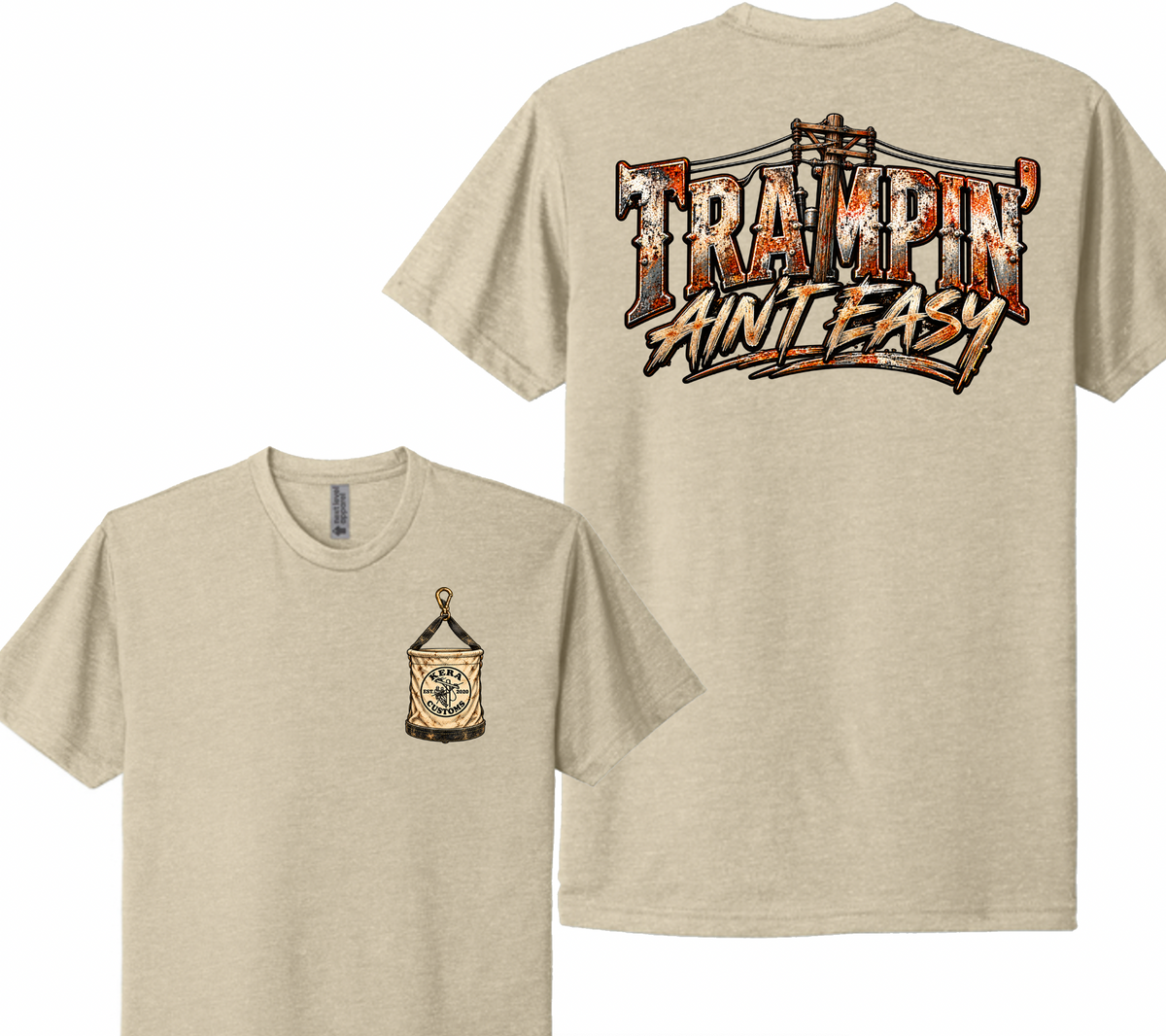 Trampin' Ain't Easy Vintage Next Level Tee